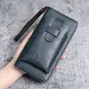 Cartera Larga para Hombre Nueva de Cuero多Ranura para Tarjetas Billetera Dos en Uno para Hombre Negocios Cremallera Multifunción Bolso para Teléfono Móvil Original