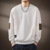 Sudadera Redonda Patchwork Retro Italiana para Hombre, Nueva Colección Otoño 2026 Estilo Americano Marca de Tendencia Chaqueta Casual sin Capucha