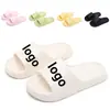Qidashun Soporte LOGO Pequeño Personalizado Pantuflas Verano para Hombre y Mujer Espuma Hogar Pareja Pantuflas DIY