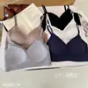 Novo Estilo Adesivo Levanta e Junta Sem Costura Anti-Queda Confortável Camisola com Sutiã de Air Cup para Mulheres