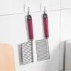 Cuchillo de cocina para patatas creativo para el hogar que ahorra trabajo para cortar patatas, acero inoxidable con patrón, cortador de patatas fritas, cuchillo ondulado para tiras de patata