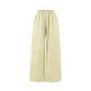 Calça de perna reta com cordão na cintura elástica, estilo preguiçoso, bolinhas, nova para o verão, elegante, versátil, folgada, modeladora, casual, longa, feminina