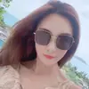 2026 Moda Nueva Estilo Coreano Gafas de Sol Personalizadas Montura Grande Gafas de Sol Anti-UV Metálicas Cuadradas Planas Simples