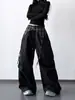2025 Nuevo Diseño Otoño Nicho Cintura Elástica Cordón Pantalones Cargo Casuales Retro Americano