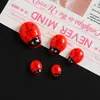 Accesorios de resina de animal mariquita roja de dibujos animados para manualidades DIY con pegamento de crema, fundas de teléfono, hebillas de zapatos y materiales para accesorios para el cabello