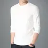 Camiseta de manga larga de otoño, diseño estampado, talla grande, para adolescentes, cuello redondo de hombre, simple y de corte holgado, top moderno