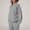 Estación Independiente Conjunto Casual de Dos Piezas para Mujer 2026 Primavera/Otoño Sudadera con Media Cremallera Pantalones de Pierna Recta Ropa Deportiva Conjunto de Viaje