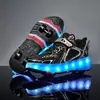 Zapatos Heelys para Niñas, Zapatos para Niños, Patines Invisibles, Ruedas para Niños, Zapatos Deportivos de Cuatro Ruedas para Estudiantes de Patinaje Infantiles