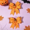Presilha de cabelo fofa com tema de Halloween, teia de aranha, laço, decoração para bebê, acessório de cabelo para feriado