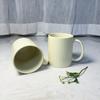 Taza de cerámica con revestimiento de leche amarilla por sublimación, impresión por transferencia térmica, taza de cerámica beige en blanco, impresión de imagen de 11 oz.