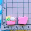 Brilhante Fofo Gato Bolo Torta Pão Grampo de Cabelo Elástico de Cabelo Pegador Buraco Fivela de Sapato Patch DIY Acessórios de Resina