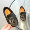 Mocasines casuales de estilo coreano para niños con suela blanda y suela de goma, zapatos para caminar de bebé, zapatos de piel para niños y niñas, venta al por mayor de zapatos para niños