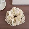 Nuevo y Elegante Scrunchie Grande para Mujer, Multicapa Dulce con Bordado en Relieve, Accesorio para el Cabello con Borde de Encaje Hueco