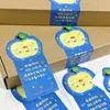 Pegatinas Selladoras Azules con Forma de Pez Manzana, Pegatinas Lindas de Dibujos Animados, Pegatinas para Embalaje de Envíos, Pegatinas Decorativas