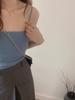 Camisola Dopamina Costas Lindas Versátil Bojo Fixo com Bojo Base Uso Externo Canelada Nua Justa Slim