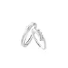 Anillos de Pareja Corazón de Mariposa para Hombres y Mujeres Diseño de Nicho Ins Estilo de Alta Gama Ajustables Anillos de Promesa para Estudiantes Regalo para Novia Venta al por Mayor