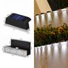 Luzes de Degrau à Prova d'Água para Exterior Alimentadas por Energia Solar, Luzes Decorativas para Gramado, Paisagismo e Jardim, Arandelas de Lavagem de Parede LED em Forma de Sete para Escadas