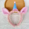 Diadema de felpa antideslizante para mujer, diadema para el pelo, accesorios para el pelo, máscara facial de dibujos animados linda nueva
