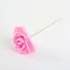 Flor de Espuma Artificial Rosa Simulada de 7 cm con Tallo Flor Artificial Decoración de Boda Ramo de Flores Stock al por Mayor