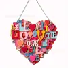 Decoración del Día de San Valentín acrílico plano listado decoración creativa forma de corazón regalo del Día de San Valentín
