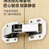 Bisagras para Puertas de Gabinete de Acero Inoxidable Sin Taladro Bisagras con Resorte Ferretería para Armarios Amortiguación Hidráulica con Buffer Plegable Recubrimiento en Polvo