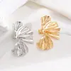 Anillo de Metal Irregular con Diseño Transfronterizo Europeo y Americano en Forma de Abanico con Anillo de Articulación de Hoja de Ginkgo Tridimensional Exagerada