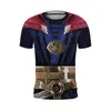 Camiseta de Verano para Hombre de Manga Corta con Impresión 3D de Aliexpress Transfronteriza Moda Casual Fuente de Fábrica Tops de Moda