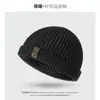 Chapéu Tricotado com Aba Estilo Japonês Simples Retrô Chapéu de Proprietário Casual ao Ar Livre Puxa-saia Quente Lã Pele de Melão Chapéu para o Frio