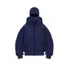 Sudadera con capucha y cremallera de doble capa enmascarada para comercio exterior de Amazon, estilo polar para hombre, estilo fresco, holgada