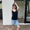 Foto Real, Precio Real: Chaleco holgado de cuello en U para mujer, nuevo estilo Primavera 2026, top sin mangas a capas estilo perezoso