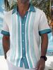 Camisa de Elementos Creativos Transfronterizos de Comercio Exterior 2023 Nueva Impresión Digital 3D Camisa Holgada de Manga Corta Moderna Top para Hombre