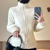 Sudadera con Chaqueta Gruesa Nueva para Mujer 2026, Estilo Primavera y Otoño, Forro Polar, Modelo Popular, Extra Gruesa, Corte Ajustado, Gris