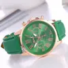 Novo Relógio de Pulso Quartz Geneva Casual à Prova d'Água de Alta Qualidade, Moda Simples, Feminino, Escala Romana, Pulseira de Couro, Comércio Exterior