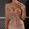Acessórios de moda transfronteiriços Double-layer Tassel Chest chain Europeu e americano Multi-layer Full Diamond Sexy body chain para mulheres