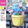 Estante de Flores para Balcón Fuente Hogar Hierro Forjado Colgante Maceta Colgador Barandilla Suculenta Verde Estante de Flores Estante de Almacenamiento Interior