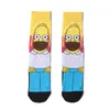 Calcetines de Algodón para Hombre de Media Caña con Dibujos de Los Simpson, Calcetines Europeos y Americanos Personalizados, Calcetines de Anime Transfronterizos al por Mayor para Mujer, Calcetines Modernos con Dibujos Animados