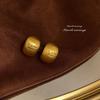 Pendientes de Botón de Lujo de Estilo Francés Vintage, Elegantes y Versátiles, Chapados en Plata con Diseño Elaborado, Pendientes de Declaración Hechos de Fábrica