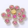 Vendas Diretas da Fábrica Recipiente Girassol Redondo Camada Dupla Flor Diamante DIY Laço Bolsa de Sapato Acessórios de Vestuário Acessórios Diamante Garra