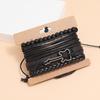 Joias de moda europeias e americanas pulseira de couro trançado retrô simples kit DIY pulseira para festival de música de guitarra