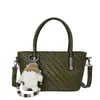 Bolsa de alta qualidade com padrão trançado de nicho para mulheres, nova moda 2026, bolsa transversal versátil retrô, bolsa de mão, bolsa saco