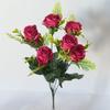 Pantalla de Fotos Rosa Artificial al por Mayor Regalo Día de San Valentín Chino Jardín Monet Hogar de Alta Gama Estilo Ins Flor Artificial Decorativa