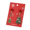 Brincos de Natal Transfronteiriços Nova Agulha de Prata 925 Brincos de Árvore de Natal com Diamante Brincos de Liga com Strass Atacado de Joias