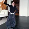 Conjunto de Camiseta de Manga Larga y Pantalones de Pierna Ancha para Niñas 2026 Primavera/Otoño Nuevo de Moda Genial Sudadera Dos en Uno para Niños Mayores 9