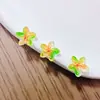 Venda Quente Nova Versátil Decorações 3D Multicor para Nail Art Flor Resinada Doce Flor de Cinco Pétalas Decorações para Capa de Celular Brincos
