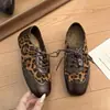 Mocasines retro de cuero cálidos de suela blanda versátiles con forro de felpa, zapatos casuales de cordones para commuting de punta profunda otoño nuevos para mujer 2026