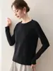 Nueva Colección Otoño/Invierno 2026: Suéter de Cachemira de Punto para Mujer, Sencillo y Versátil, con Cuello Redondo, Perfecto como Capa Base de Lana