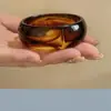Pulseira Circular Larga em Acrílico com Gradiente Transfronteiriça Europeia e Americana, Pulseira de Moda Retrô Personalizada, Joia de Nicho de Alto Padrão