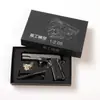 1:Modelo de aleación 2.05 Colt M1911 de juguete finamente elaborado con eyección de casquillos y características de desmontaje, no capaz de disparar