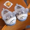 Nuevas zapatillas de algodón con dibujos animados de otoño e invierno para niños, zapatillas de algodón para bebés de tamaño mediano y grande, lindas zapatillas de algodón cálidas antideslizantes para el hogar entre padres e hijos