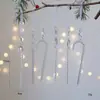 Nuevo Colgante de Copo de Nieve de Acrílico Transparente Carámbano Cristalino Perla Gota de Agua Cadena Colgante Decoración para Árbol de Navidad Colgante